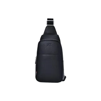 SEPTWOLVES Cow Leather Crossbody Bag Sling Bag Regular Men's Black