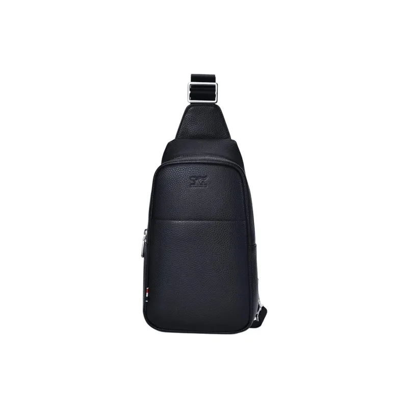 SEPTWOLVES Cow Leather Crossbody Bag Sling Bag Regular Men's Black-0