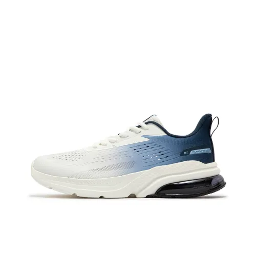 361° Cushioning And Breathable Low Top Running Shoes Men's White Blue