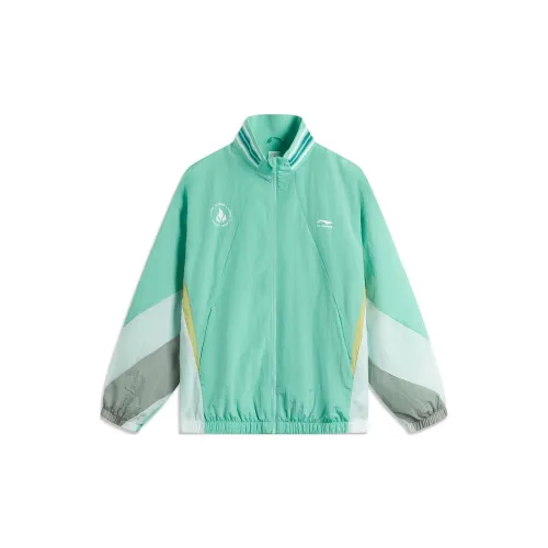 LINING Sports Life Collection Trench Coats Unisex Celadon Green Standard White