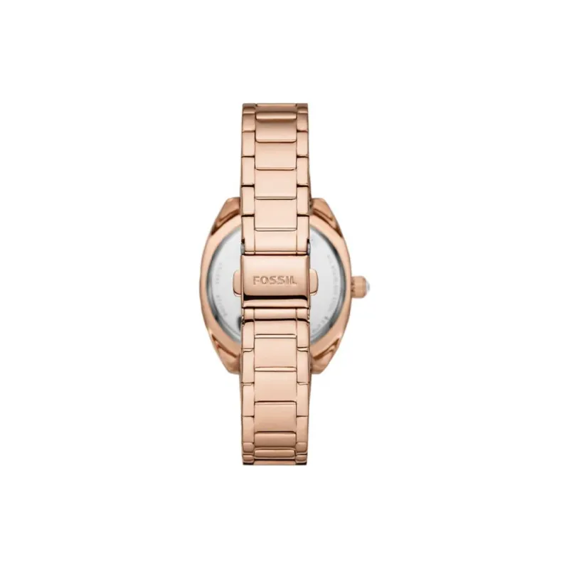 FOSSIL VALE Collection Wrist Watch Automatic Mechanical Movement Stainless Steel Strap 34mm Black Dial Women's Watch-1