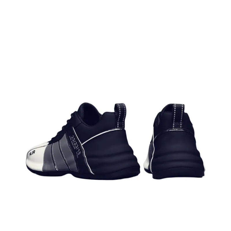 JANE HARLOW Height Increasing Lightweight Low-Top Casual Shoes Men's White Gray Black-6