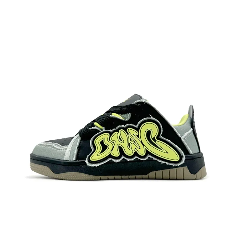 OHJC Denim Collection Slip-Resistant Cushioning Wear-Resistant Lightweight Low-Top Skateboard Shoes Unisex-6