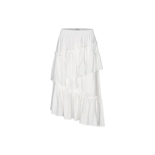 URBAN REVIVO Casual Long Skirts Women's White