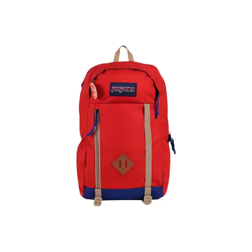 JanSport Polyester Backpack Medium Size Unisex Watermelon Red