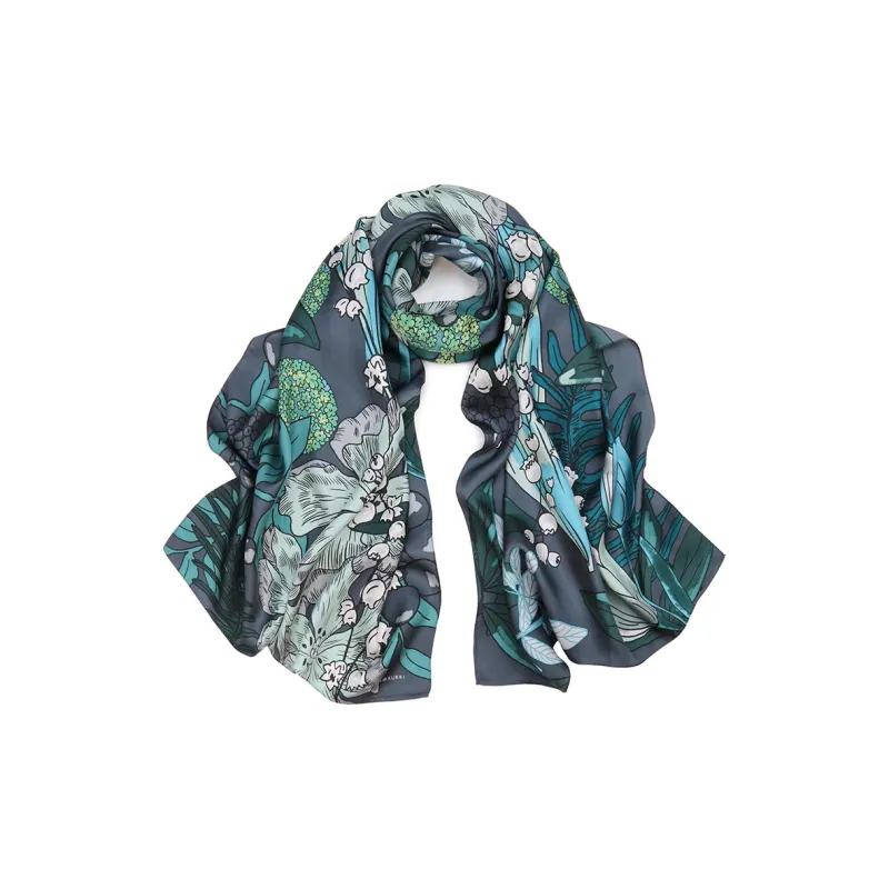 MARJAKURKI Silk Scarves Women's-2
