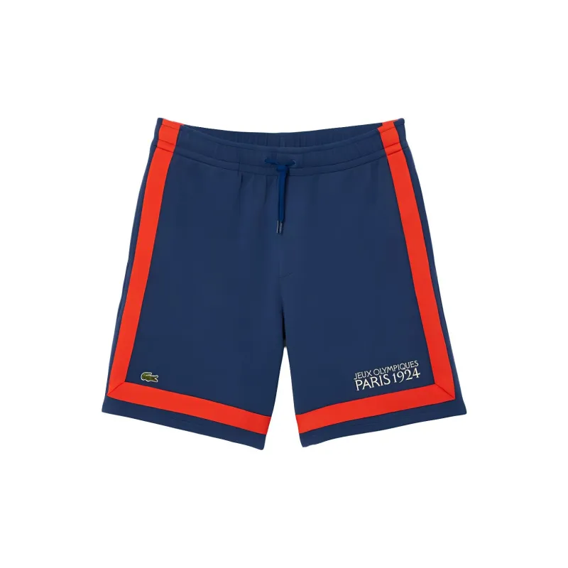 LACOSTE Olympic Co branded Edition Sports Shorts Men Blue-1