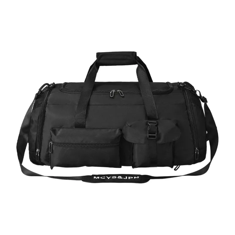Yohji Kimura Oxford Luggage Bag Travel Bag Backpack Unisex Black-2