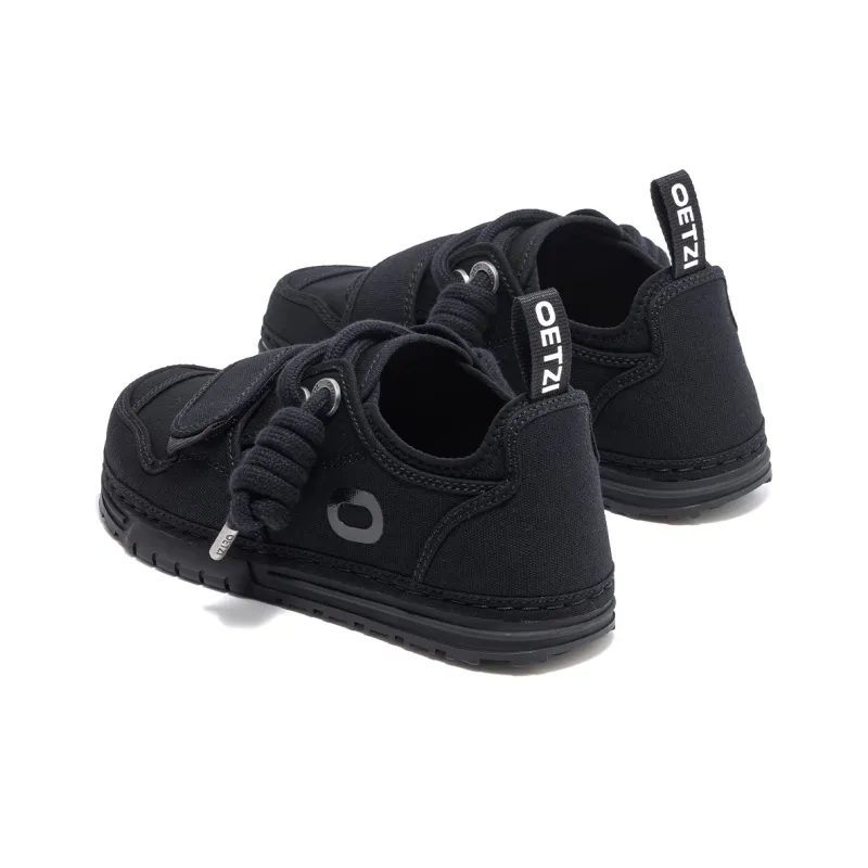 OETZI Classic Series 1 Ice Man Oz Lightweight Breathable Height Increasing Low-Top Skateboard Shoes Unisex Black-2