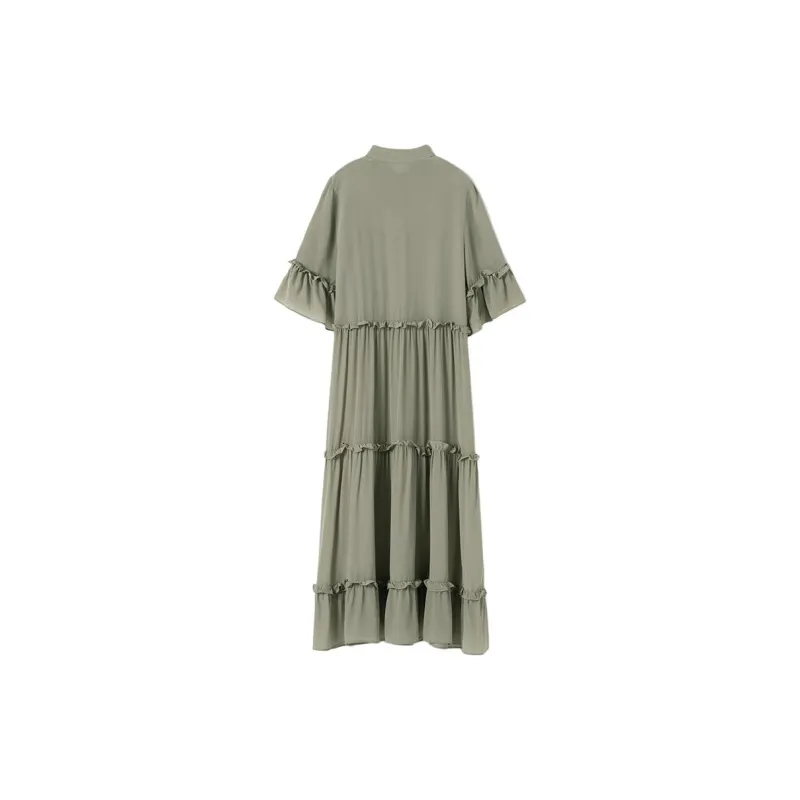 SNOWFORTE Short Sleeved Dresses Women's-3