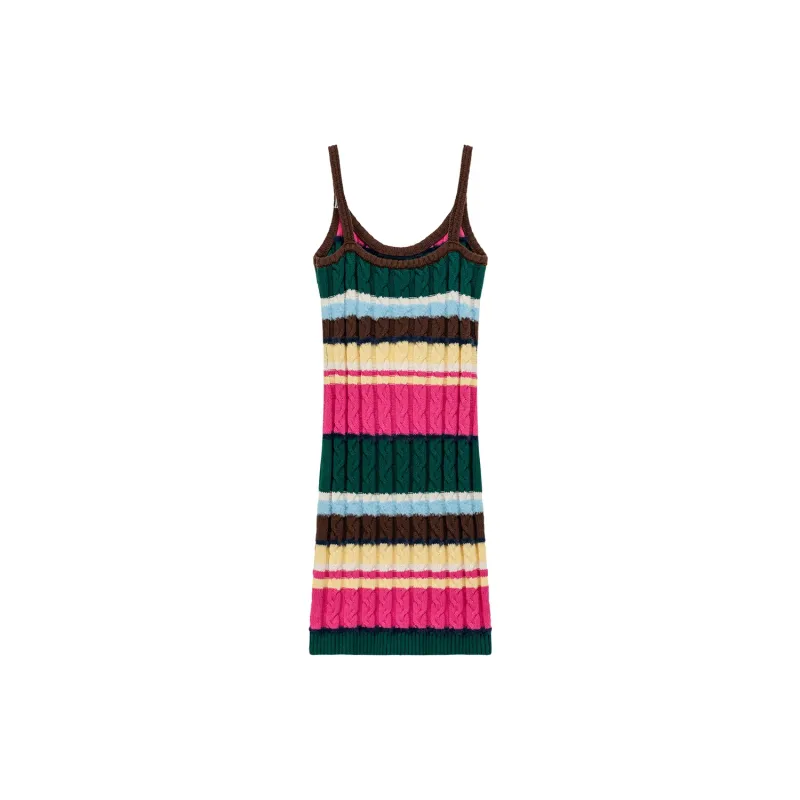 CHUU Slip Dresses Women's Rainbow Stripes-1