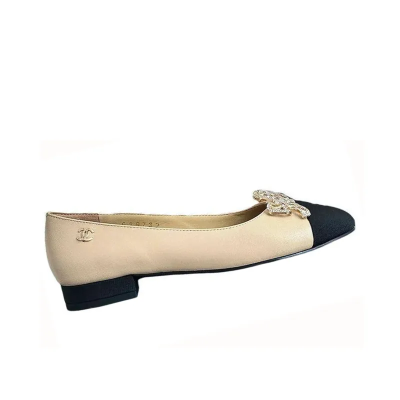 CHANEL Casual Single Shoes Women's Nude-2