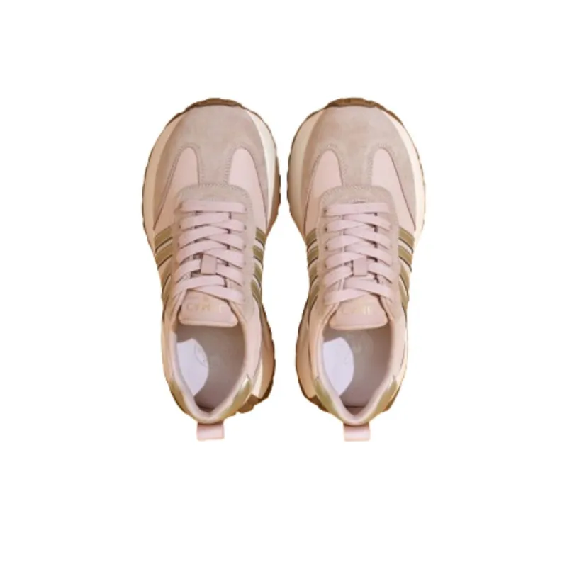 CAMEL Durable Breathable Low Top Casual Running Shoes Women's Pink Gold-3