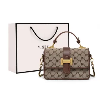 VINEY Fabric Handbag, Crossbody Bag, Shoulder Bag Regular Women's Coffee