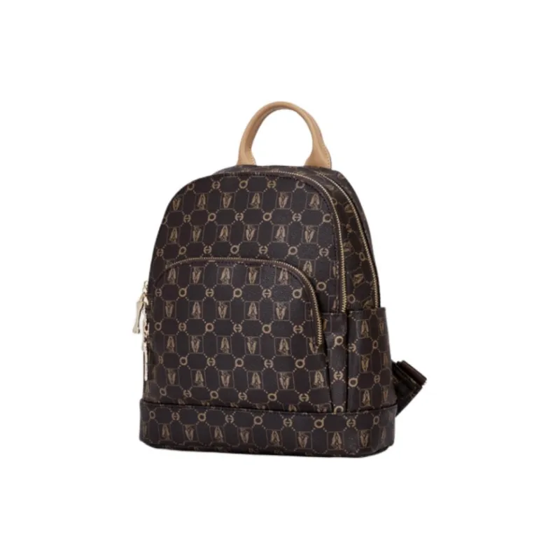 Hush Puppies Synthetic Leather Backpack Tubas Women's Coffee-1