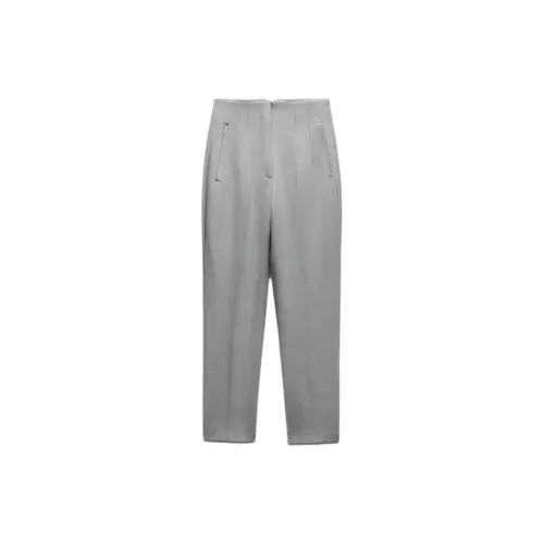 ZARA Suit Trousers Women's Light Gray