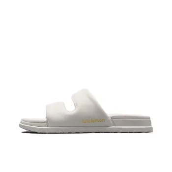 Lululemon Restfeel Slide Slip Resistant Abrasion Resistant Slide Slippers Women's White