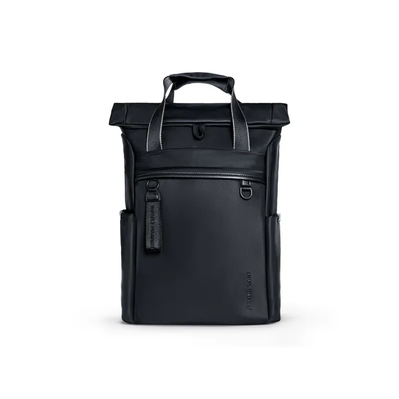 NAYO SMART Nylon Backpack Medium Size Unisex Black/Ecru-0