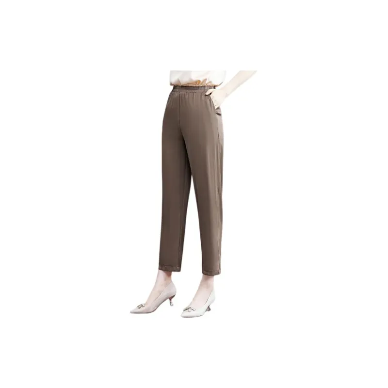 Yi Mengyuan Silk Casual Pants Women's-3