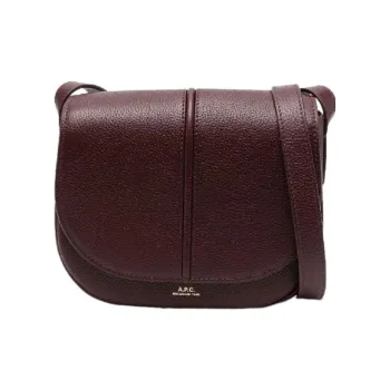 A.P.C Cow Leather Crossbody Bag Shoulder Bag Women's Burgundy