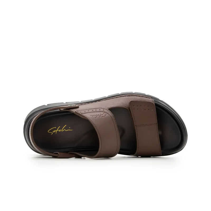 Satchi Beach Sandals Men's Brown-3