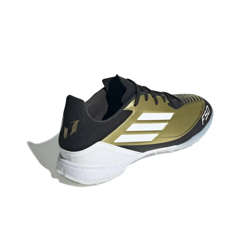Adidas F50 League Turf Messi Gold Metallic Cloud White Core Black-2