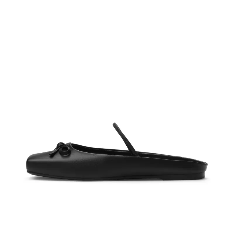 CHARLES&KEITH Composite Sole Slip Resistant Closed Toe Slippers 0.8cm Women's Beige Beige/Black Black-4
