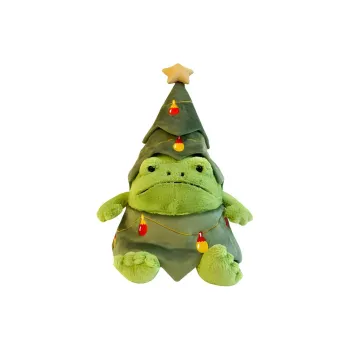 JELLYCAT Christmas Series Tree Rain Frog Dolls Plush Doll 26cm Height In Sitting Posture