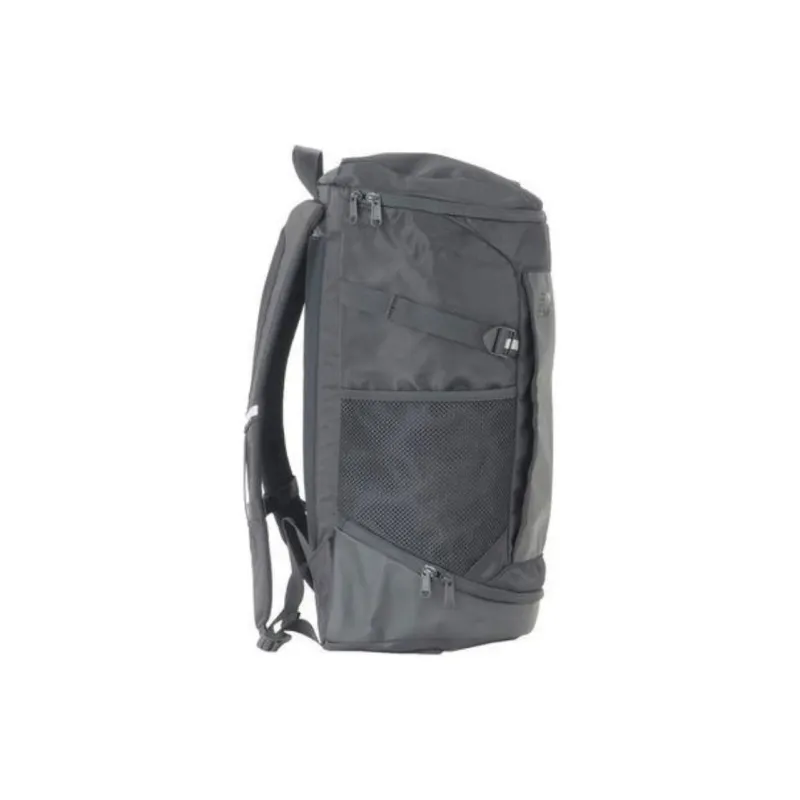 New Balance Polyester With Synthetic Leather Backpack Unisex Black Gray-2