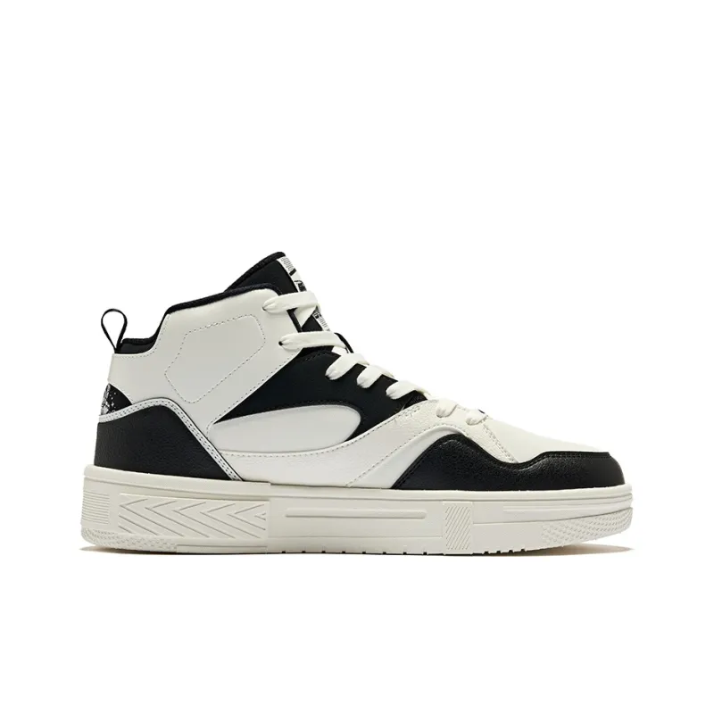 Erke Skateboard Shoes Men Low Top Microcrystal White Jet Black-1