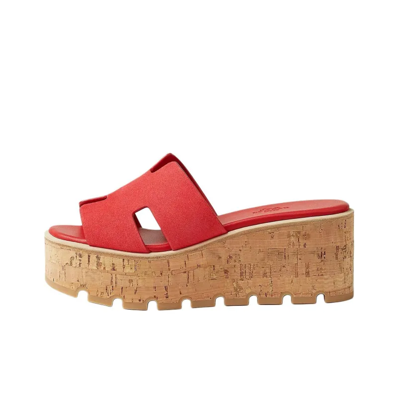 HERMES Eze Slide Slippers 6.5cm Women's Pink-0