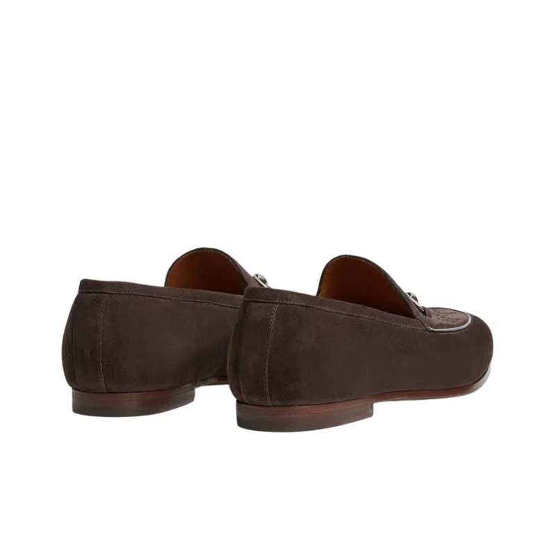 GUCCI Horsebit Loafers Men's Dark Brown-4