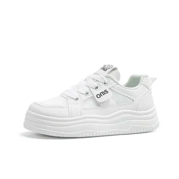 OMS Skateboard Shoes Women's Low-Top Beige Black