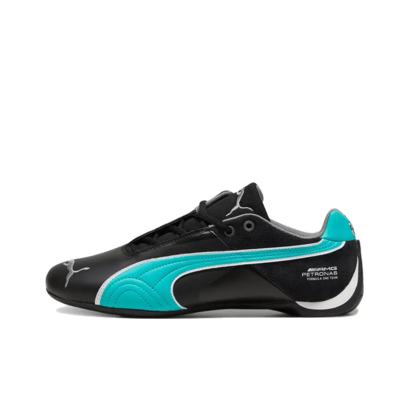 PUMA Mercedes Amg Anti Slip Wear Resistant Low Top Casual Shoes Unisex Black Blue-0