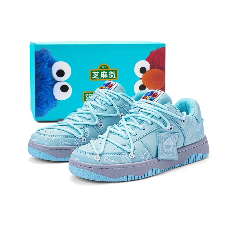 SESAME STREET Slip Resistant, Abrasion Resistant, Breathable Low Top Skateboard Shoes Unisex-34