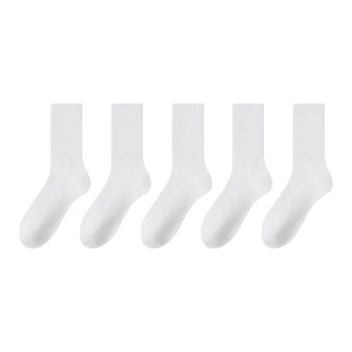 FAIRWHALE Mid Calf Socks Unisex 5 Pack