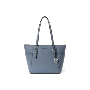 MICHAEL KORS Charlotte Artificial Leather Tote Bag Shoulder Bag Large Size Women's Blue