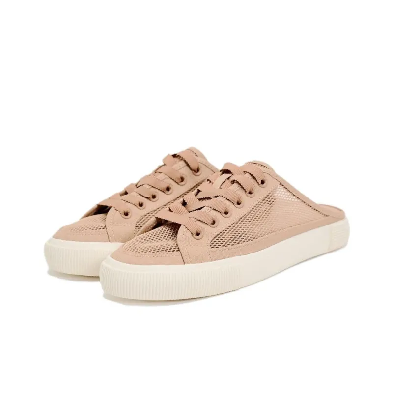 ZARA Wrap-toe Slippers Women's Rose Red-2