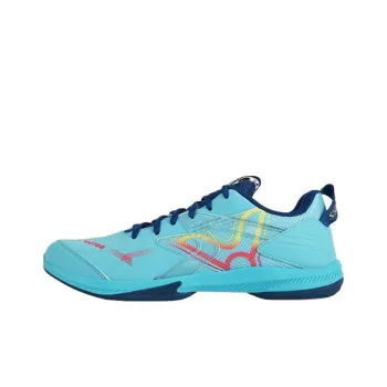 VICTOR Cushioned Slip Resistant Low Top Badminton Shoes Unisex Green Blue