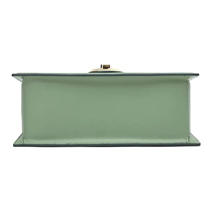 Ancient Yi Xi Cow Leather Chinoiserie Print Craft Chain Bag, Shoulder Bag, Crossbody Bag Women's Celadon-4