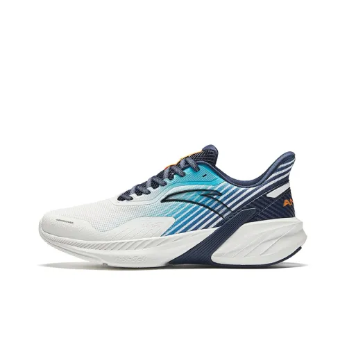 Anta Running Collection Anti Slip Wear Resistant Low Top Casual Running Shoes Men's White Blue