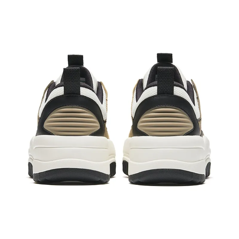 Anta Life Collection Anti-Slip Wear-Resistant Low-Top Skateboard Shoes Men's Brown White Black-3