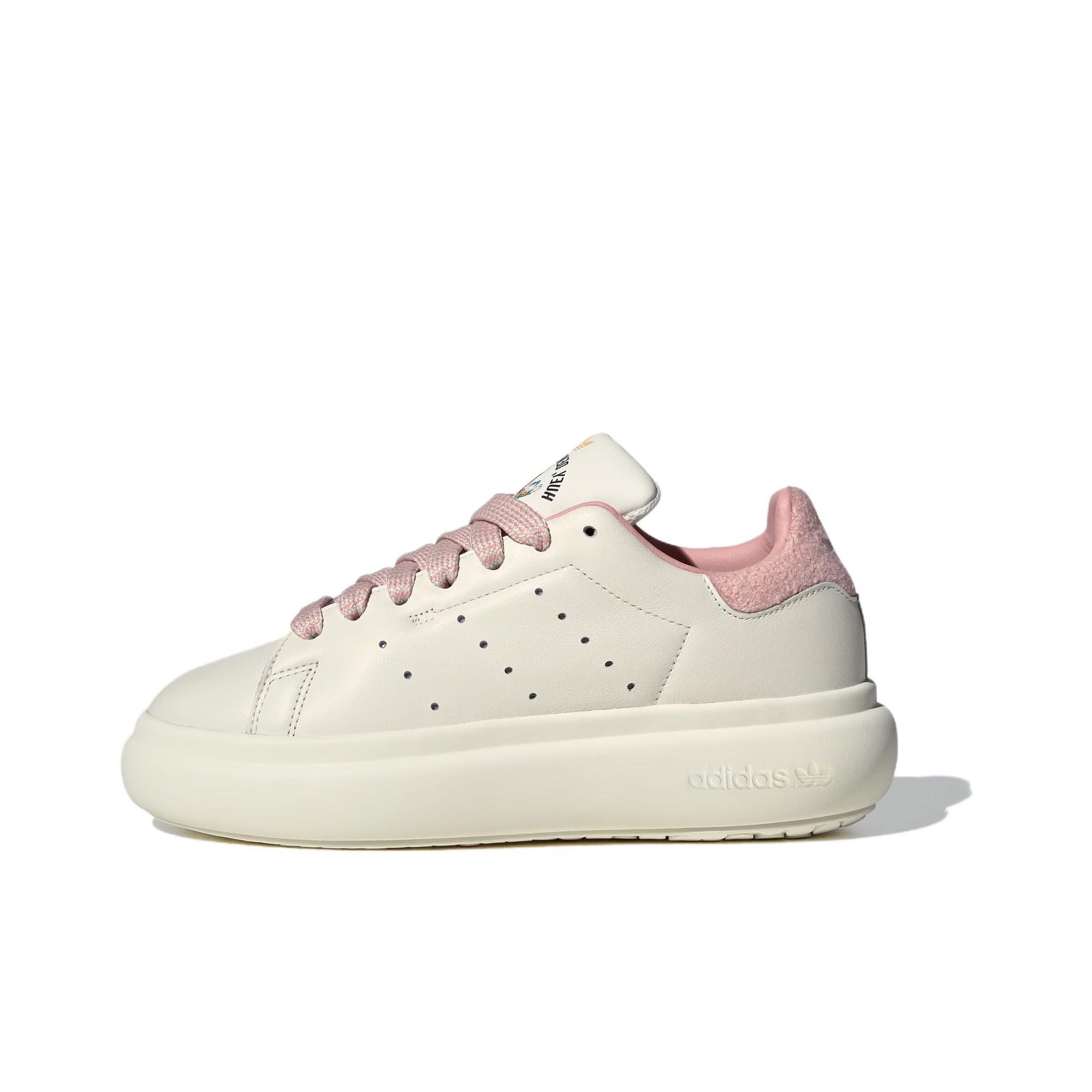 Disney X adidas originals STAN SMITH PF Skateboarding Shoes Women s Low top Beige Pink US W 8.5