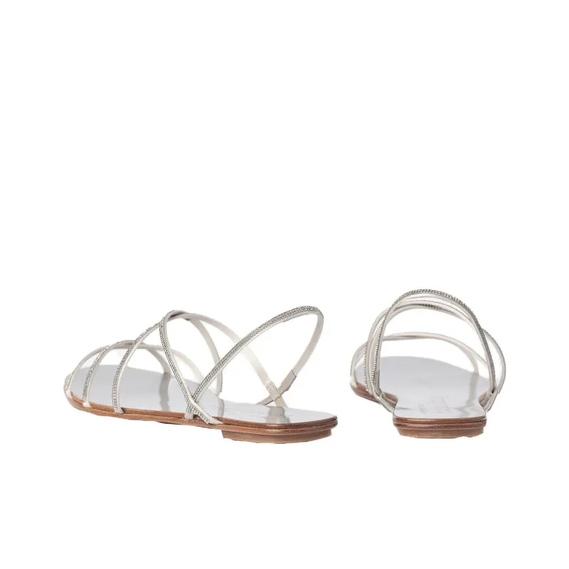 Pedro García Esme One Strap Sandals Women's Silver-3