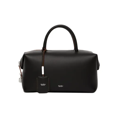 MaxMara Cow Leather Handbag, Shoulder Bag, Crossbody Bag Medium Size Women's Black