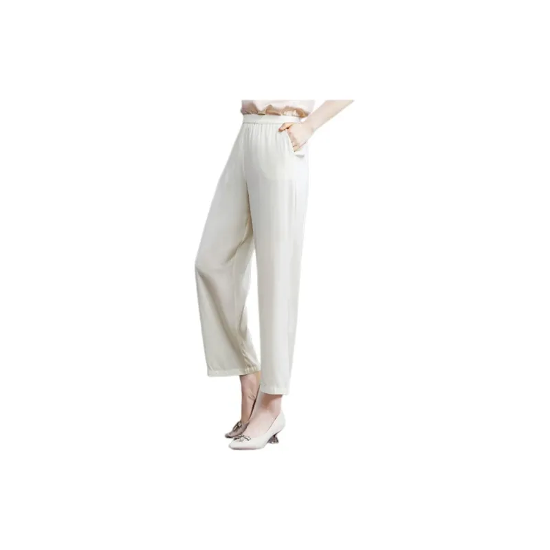 Yi Mengyuan Silk Casual Pants Women's-8