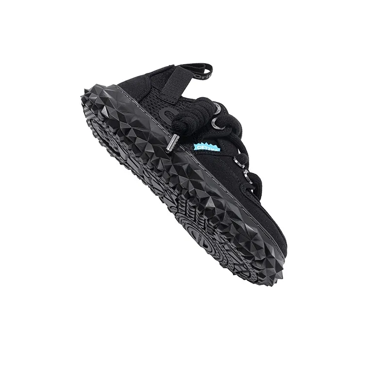 OETZI New Iceberg Series Breathable Lightweight Height Increasing Low Top Casual Shoes Unisex Black-4
