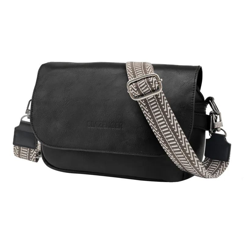Slazenger PU Shoulder Bags Regular Unisex Classic Black-10