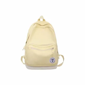GEERDUN Nylon Backpack Regular Unisex Black/White/Red/Yellow