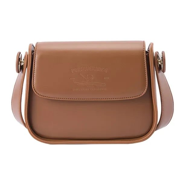 SEM/R PU Shoulder Bag Crossbody Bag Regular Women's Milk White / Caramel Brown / Black-5